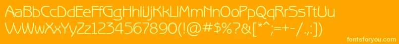 Benguiatgothicc Font – Yellow Fonts on Orange Background