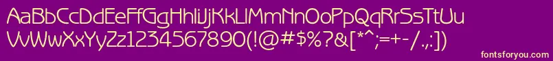 Benguiatgothicc Font – Yellow Fonts on Purple Background