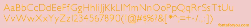 JillicanltRegular Font – Orange Fonts on Pink Background