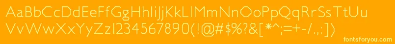 JillicanltRegular Font – Yellow Fonts on Orange Background