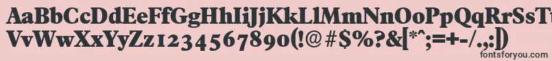 Czcionka FranciscoserialHeavyRegular – czarne czcionki na różowym tle