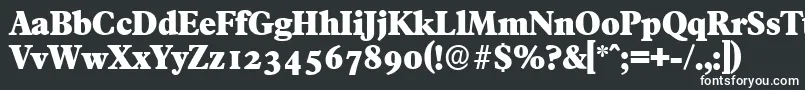 FranciscoserialHeavyRegular-fontti – valkoiset fontit mustalla taustalla
