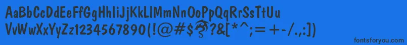 DomkratDpNormal Font – Black Fonts on Blue Background