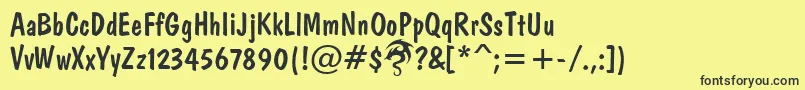 DomkratDpNormal Font – Black Fonts on Yellow Background
