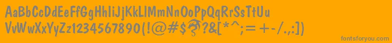 Lisätietoja DomkratDpNormal-fontista DomkratDpNormal-fontti – harmaat kirjasimet oranssilla taustalla