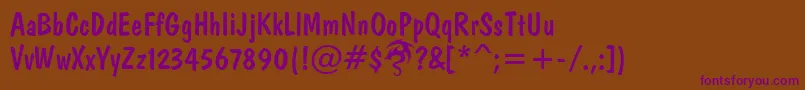 DomkratDpNormal Font – Purple Fonts on Brown Background