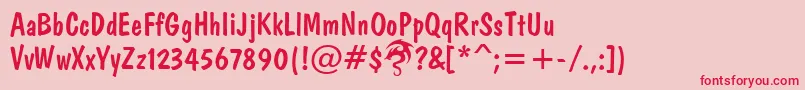 DomkratDpNormal Font – Red Fonts on Pink Background