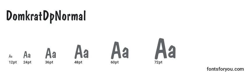 DomkratDpNormal Font Sizes