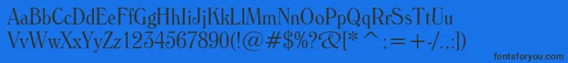 WindsorLightCondensedBt Font – Black Fonts on Blue Background