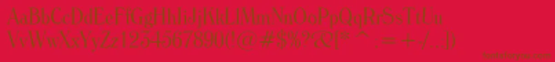 WindsorLightCondensedBt Font – Brown Fonts on Red Background