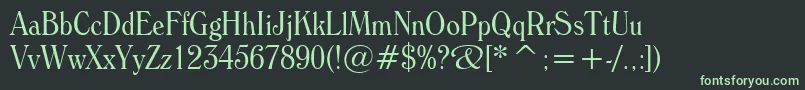 WindsorLightCondensedBt Font – Green Fonts on Black Background