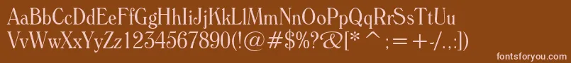 WindsorLightCondensedBt Font – Pink Fonts on Brown Background