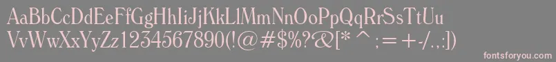 WindsorLightCondensedBt Font – Pink Fonts on Gray Background