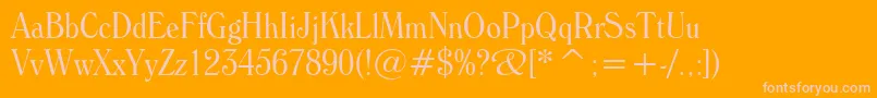 WindsorLightCondensedBt Font – Pink Fonts on Orange Background