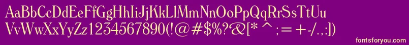 Czcionka WindsorLightCondensedBt – żółte czcionki na fioletowym tle