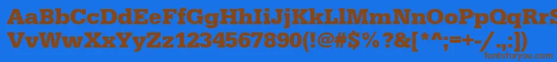 UrwegyptiennetBold Font – Brown Fonts on Blue Background