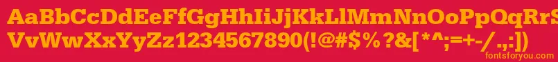 UrwegyptiennetBold Font – Orange Fonts on Red Background