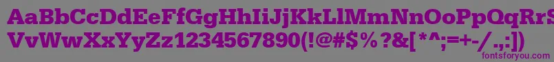 UrwegyptiennetBold Font – Purple Fonts on Gray Background