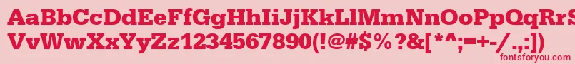 UrwegyptiennetBold Font – Red Fonts on Pink Background