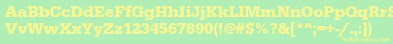 UrwegyptiennetBold Font – Yellow Fonts on Green Background