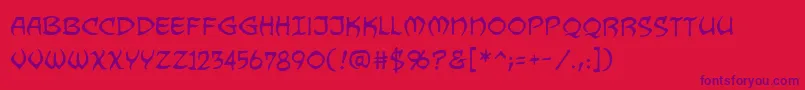 DragonbonesBb Font – Purple Fonts on Red Background