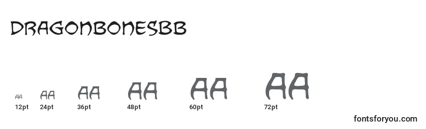 Размеры шрифта DragonbonesBb