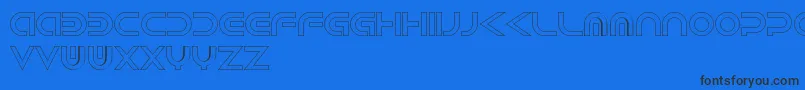 AndroidHollow Font – Black Fonts on Blue Background