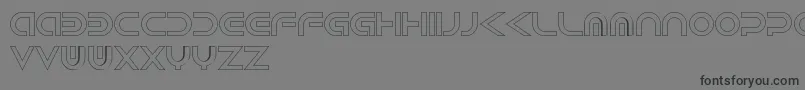 AndroidHollow-Schriftart – Schwarze Schriften auf grauem Hintergrund