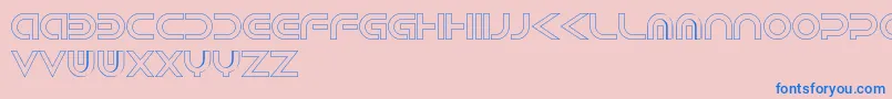 fuente AndroidHollow – Fuentes Azules Sobre Fondo Rosa