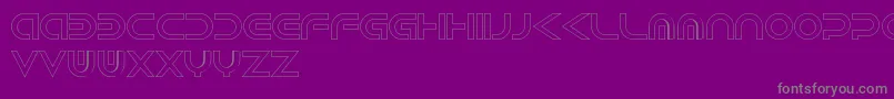 AndroidHollow-Schriftart – Graue Schriften auf violettem Hintergrund