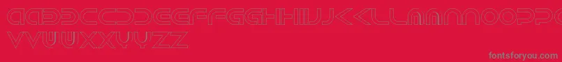 AndroidHollow Font – Gray Fonts on Red Background