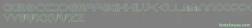 AndroidHollow Font – Green Fonts on Gray Background