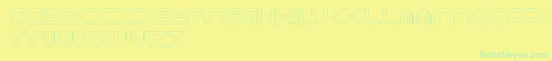 AndroidHollow Font – Green Fonts on Yellow Background