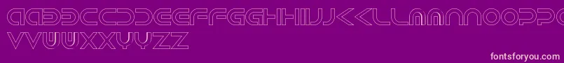 AndroidHollow Font – Pink Fonts on Purple Background