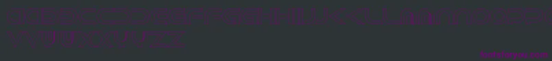 AndroidHollow-Schriftart – Violette Schriften auf schwarzem Hintergrund