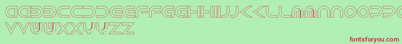 フォントAndroidHollow – 赤い文字の緑の背景