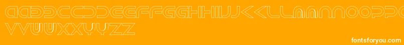 フォントAndroidHollow – オレンジの背景に白い文字