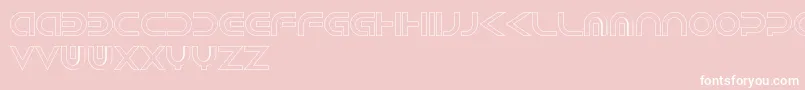 AndroidHollow Font – White Fonts on Pink Background