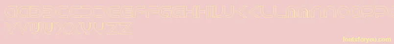 AndroidHollow Font – Yellow Fonts on Pink Background