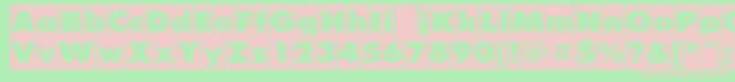 Futuriscameoc Font – Pink Fonts on Green Background