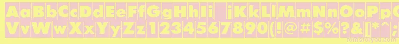 Futuriscameoc Font – Pink Fonts on Yellow Background