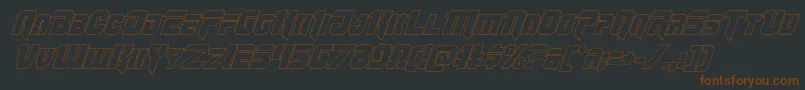 Omegaforceoutital Font – Brown Fonts on Black Background