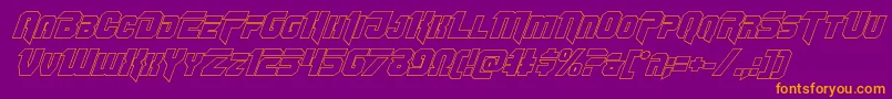 Omegaforceoutital Font – Orange Fonts on Purple Background