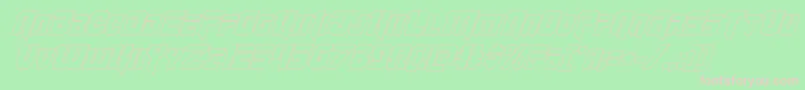 Omegaforceoutital Font – Pink Fonts on Green Background