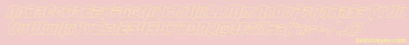 Omegaforceoutital Font – Yellow Fonts on Pink Background