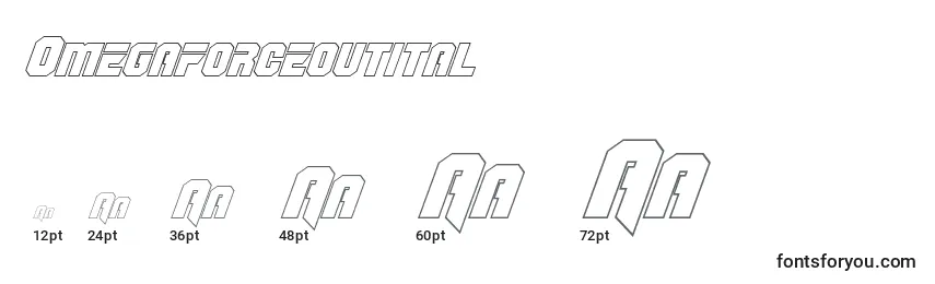 Omegaforceoutital Font Sizes