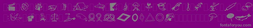 En savoir plus sur la police DfOrganicsIiaLetPlain.1.0 Police DfOrganicsIiaLetPlain.1.0 – polices grises sur fond violet