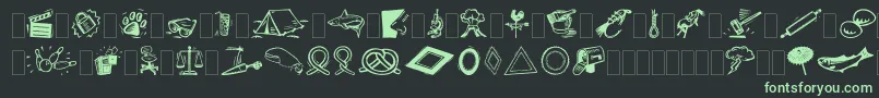 DfOrganicsIiaLetPlain.1.0フォントについての詳細 フォントDfOrganicsIiaLetPlain.1.0 – 黒い背景に緑の文字