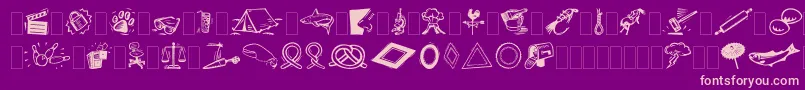 Más sobre la fuente DfOrganicsIiaLetPlain.1.0 fuente DfOrganicsIiaLetPlain.1.0 – Fuentes Rosadas Sobre Fondo Morado