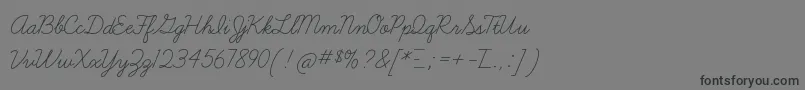LearningcurveTt-Schriftart – Schwarze Schriften auf grauem Hintergrund